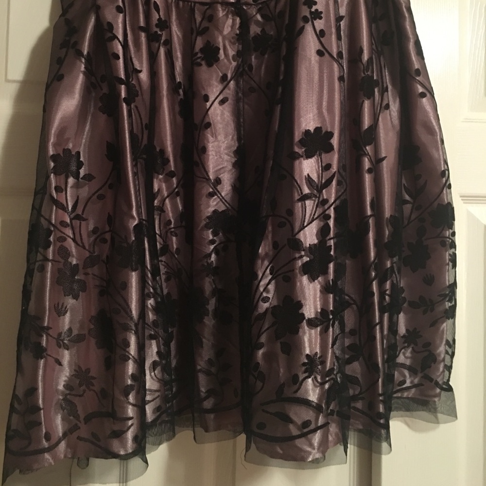 Pink satin skirt